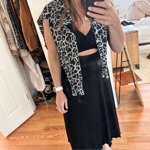 Leopard Print Cardigan with Black Dress eight18 M